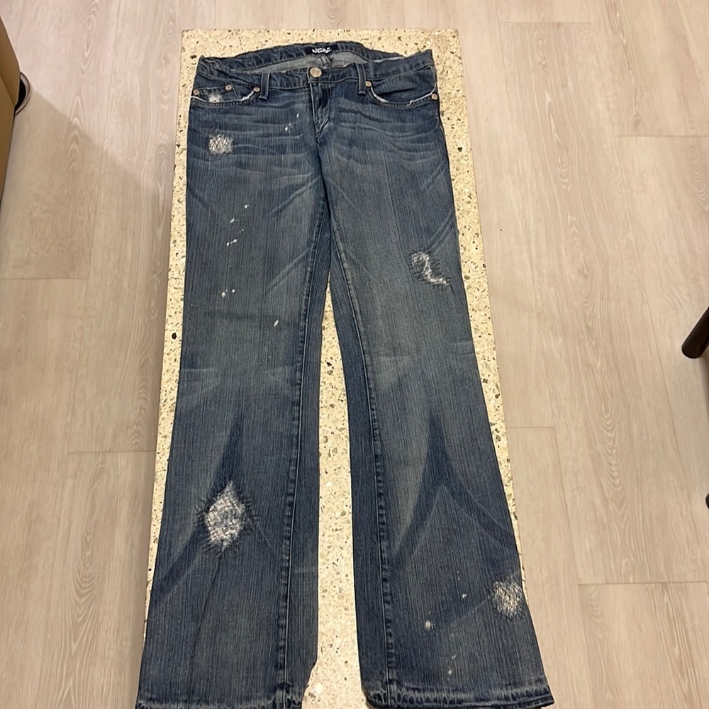 Rock & Republic   Distressed jeans, hardly worn.  Low rise